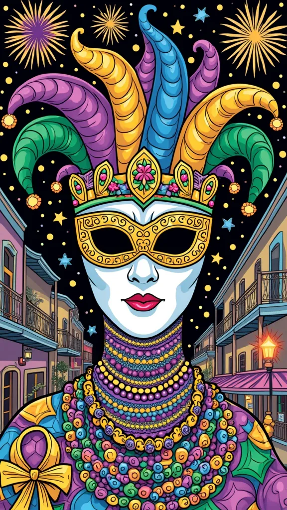 pages couleurs de mardi gras